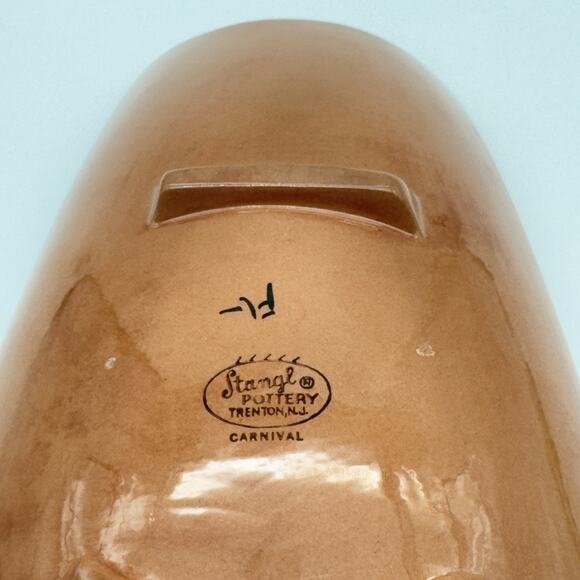 Stangl Pottery Carnival Tray 11.25" Footed Serving Bread MCM Pink Green Black - Picture 5 of 10